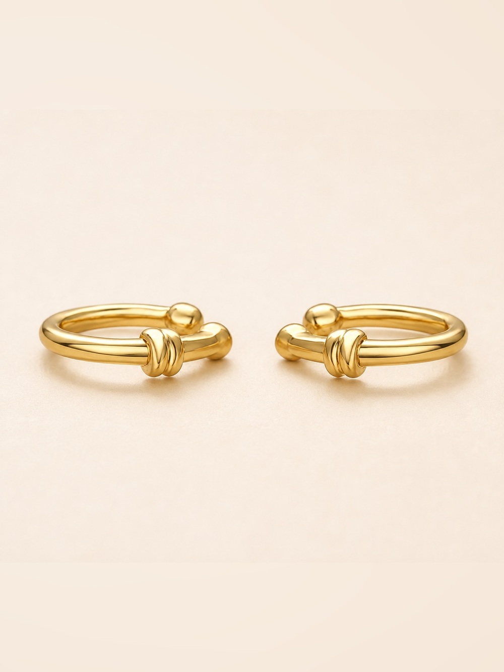 Ear Cuffs Knot 14k Gold Plated  Tarnish Free Non-Piercing Jewelry